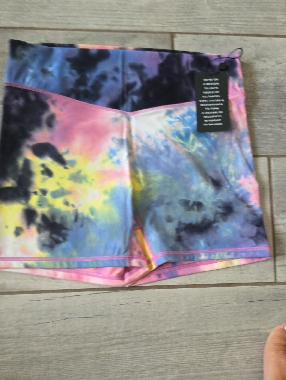 Balance Athletica Tie-Dye Pink Purple Yellow Athletic Shorts - Picture 5 of 11